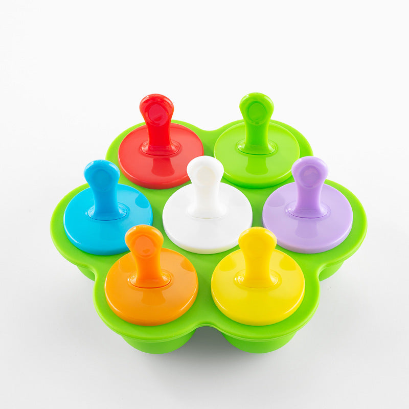 7-Hole Silicone Homemade Popsicle Multifunctional Ice Tray Mold