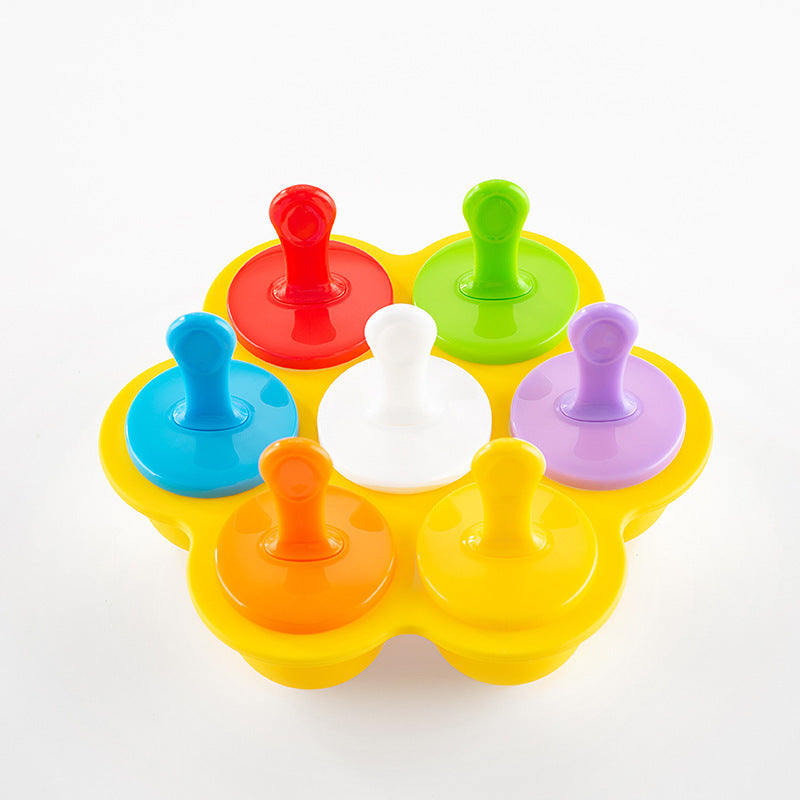7-Hole Silicone Homemade Popsicle Multifunctional Ice Tray Mold