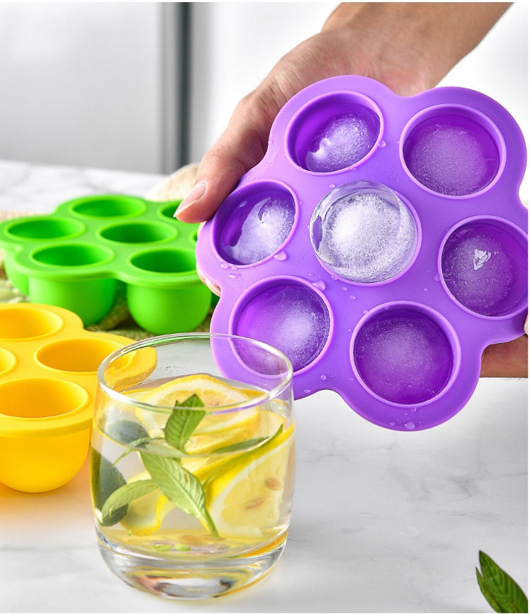 7-Hole Silicone Homemade Popsicle Multifunctional Ice Tray Mold