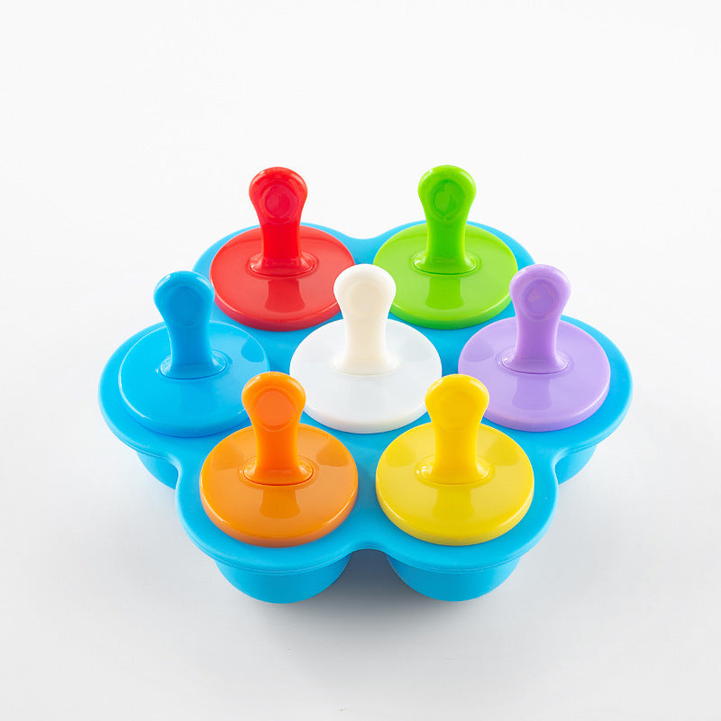 7-Hole Silicone Homemade Popsicle Multifunctional Ice Tray Mold