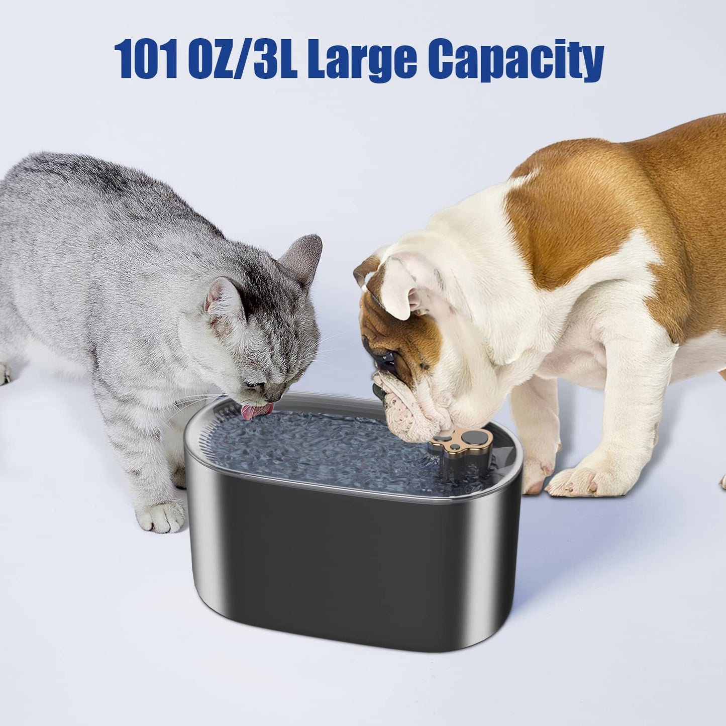 Automatic Water Fountain with Filter For Dogs and Cats With LED Light