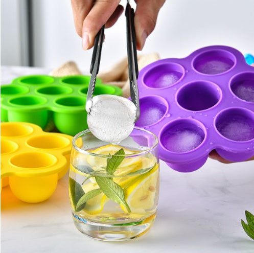 7-Hole Silicone Homemade Popsicle Multifunctional Ice Tray Mold