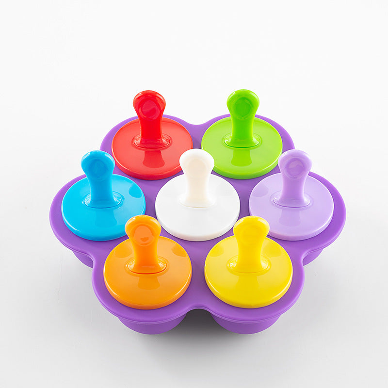 7-Hole Silicone Homemade Popsicle Multifunctional Ice Tray Mold