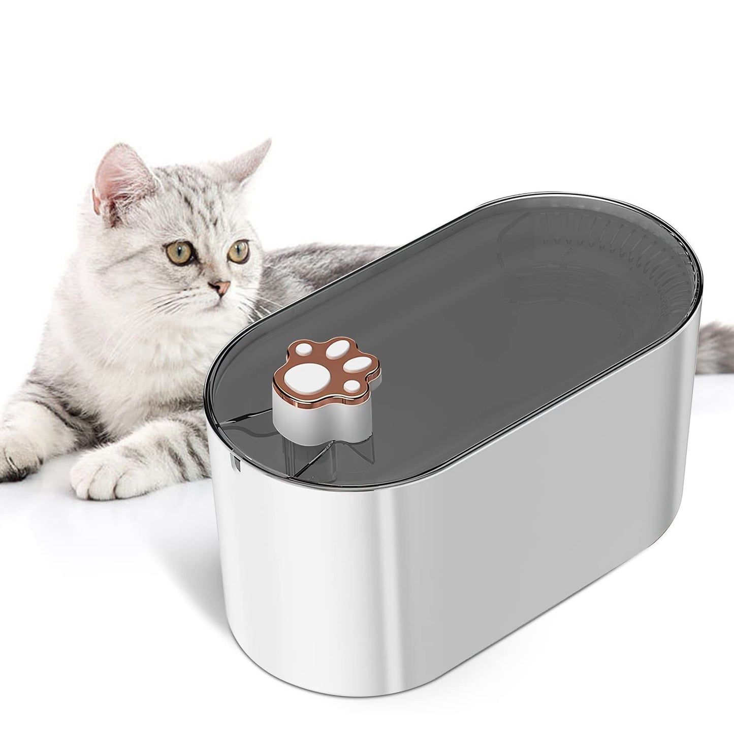Automatic Water Fountain with Filter For Dogs and Cats With LED Light