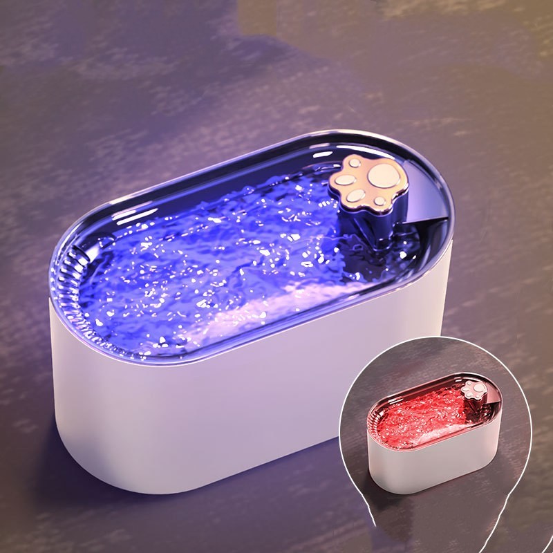 Automatic Water Fountain with Filter For Dogs and Cats With LED Light